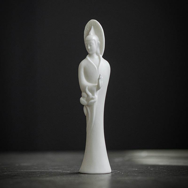 White Porcelain Buddha Statue - Tibetan Buddhist statue, view 19