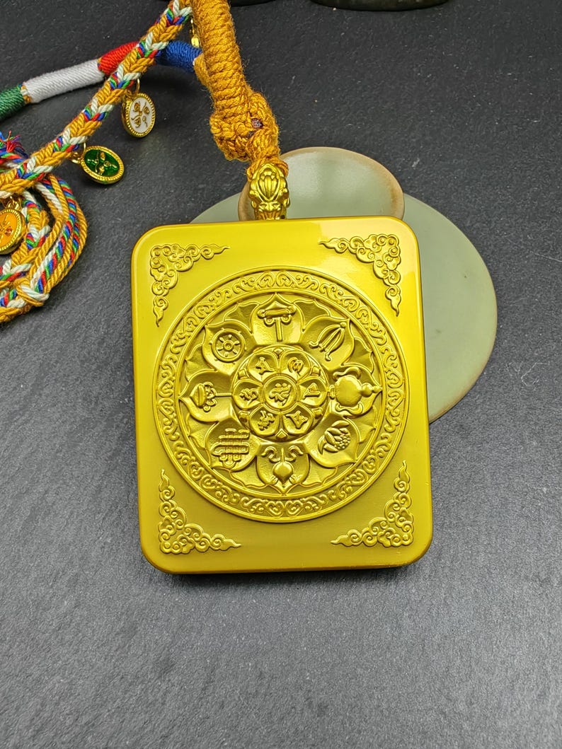 Hand-Painted Drashi Lhamo Amulet - Tibetan Buddhist amulet, view 8