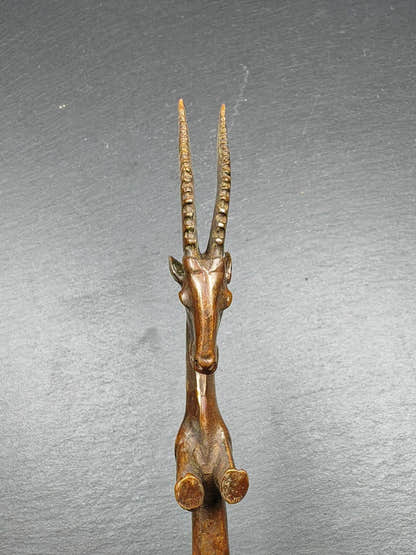 Red Copper Antelope Desktop Ornament - Tibetan Buddhist art, view 7