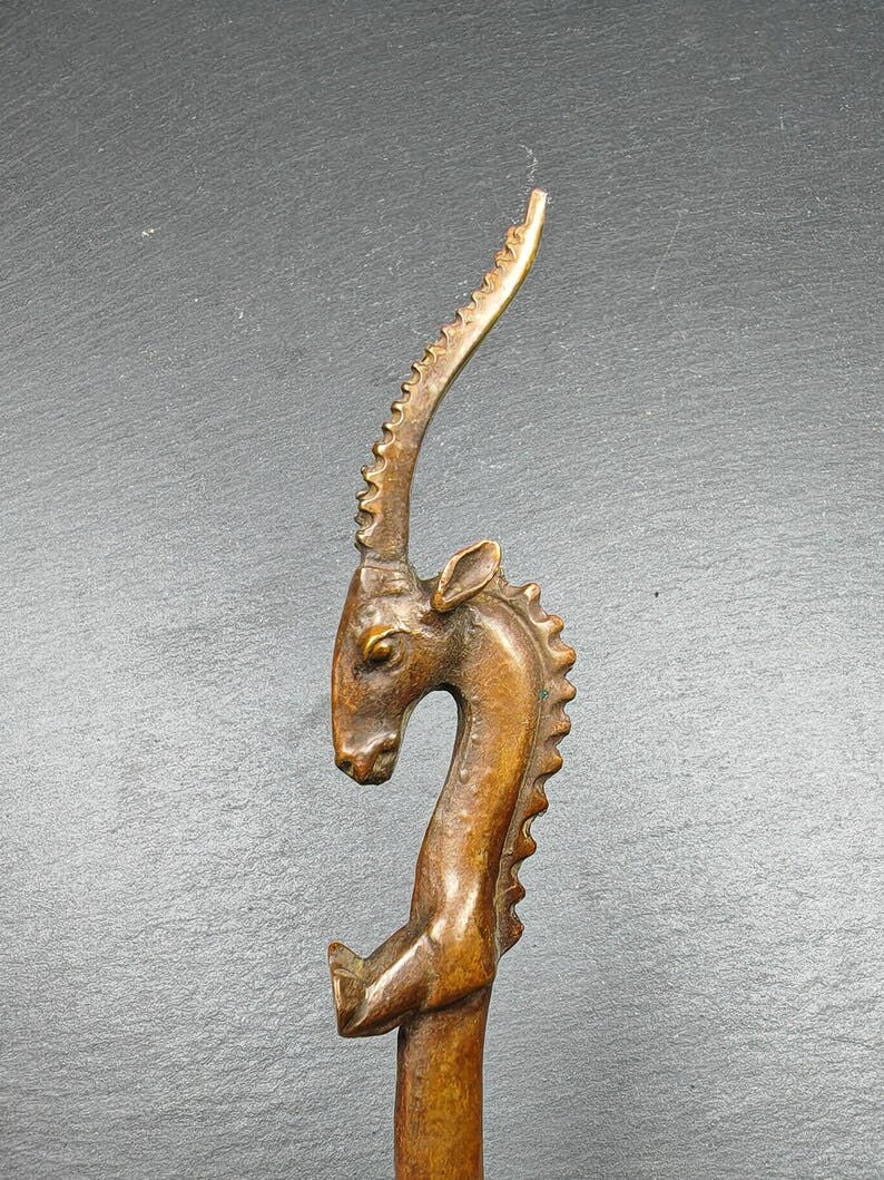 Red Copper Antelope Desktop Ornament - Tibetan Buddhist art, view 8