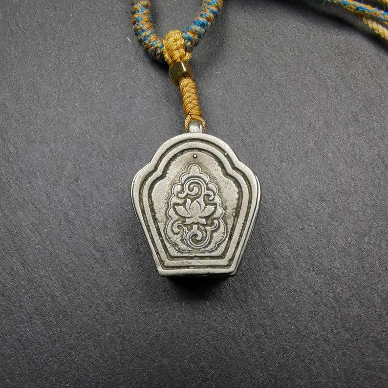 Green Tara Ghau Shrine Amulet - Tibetan Buddhist amulet, view 6