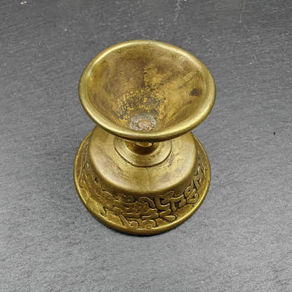 Tibetan Buddhist Offering Butter Lamps Set - Carved OM Mani Pademe Hum Letter -  - Tibetan Buddhist art, view 5