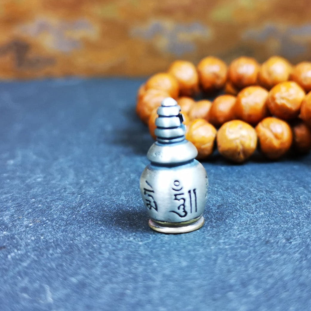 Stupa Gau Amulet 0.79" - Tibetan Buddhist amulet, view 6