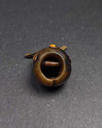 Tibetan Citipati Skull Pendant - 27 - Tibetan Buddhist amulet, view 5