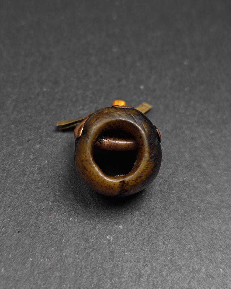 Tibetan Citipati Skull Pendant - 27 - Tibetan Buddhist amulet, view 5