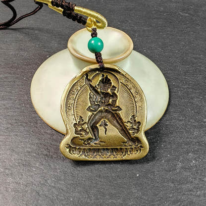 Unique Chakrasamvara Tsa Tsa Mold Amulet, Tibetan Buddhism Protective Charm - Tibetan Buddhist amulet, view 4