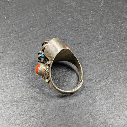 Silver Ring - Tibetan Buddhist vajra, view 6