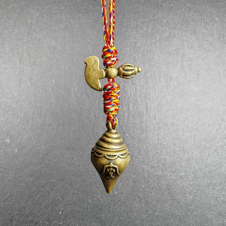 Shankha Shell - Divine Conch Amulet - Tibetan Buddhist amulet, front view