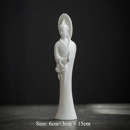 White Porcelain Buddha Statue - Tibetan Buddhist statue, view 7
