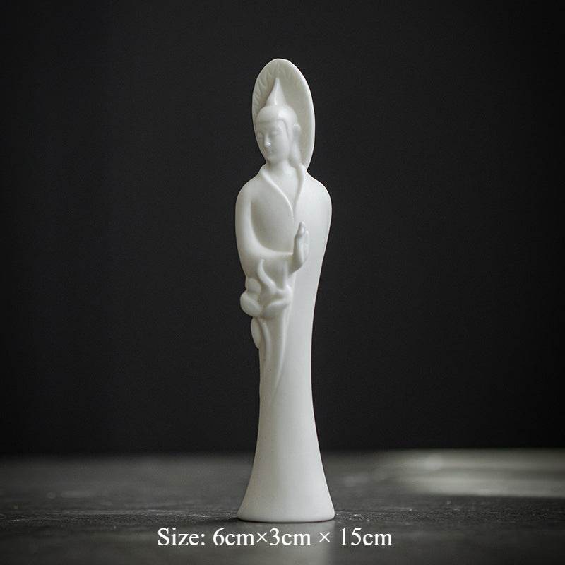 White Porcelain Buddha Statue - Tibetan Buddhist statue, view 7