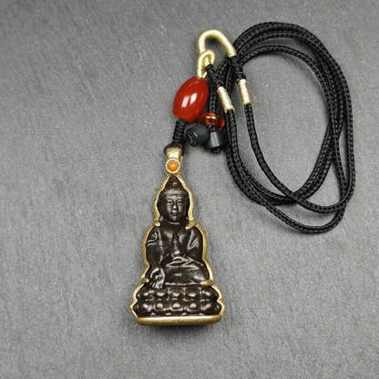 Buddha Statue Amulet, Pendant - Tibetan Buddhist amulet, view 32