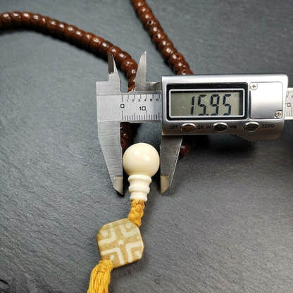 Mala, 108 Lotus Seed Prayer Beads Necklace,30" - Tibetan Buddhist mala beads, view 9