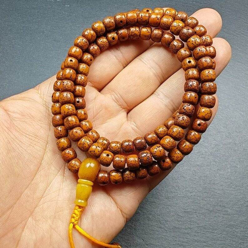 Mala Beads Necklace - Tibetan Buddhist mala beads, view 6