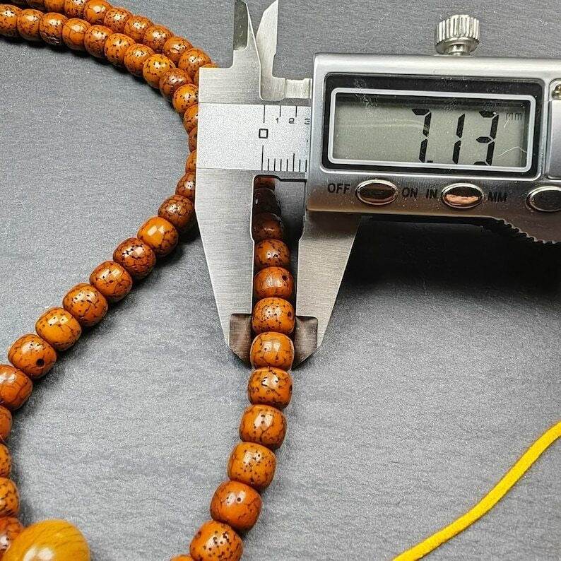 Mala Beads Necklace - Tibetan Buddhist mala beads, view 7
