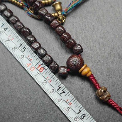 Mala Necklace,Old 8mm 108 Rudraksha Prayer Beads - Tibetan Buddhist mala beads, view 9