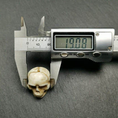 White Skull Spacer Bead for Prayer Bead - Tibetan Buddhist art, view 9