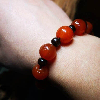 Nanhong Red Agate Bracelet,Amulet Mala Bracelet - Tibetan Buddhist mala beads, view 9