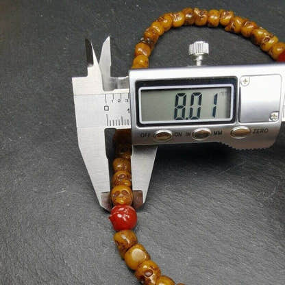 Yak Bone Kapala Mala,Prayer Beads - Tibetan Buddhist mala beads, size reference