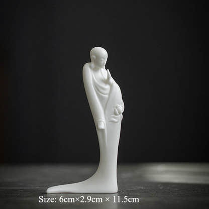 White Porcelain Buddha Statue - Tibetan Buddhist statue, view 8
