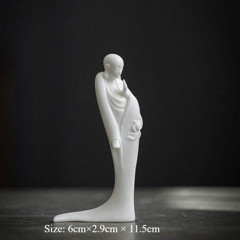 White Porcelain Buddha Statue - Tibetan Buddhist statue, view 8