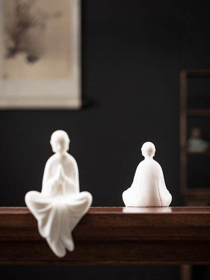 White Porcelain Buddha Statue - Tibetan Buddhist statue, view 12