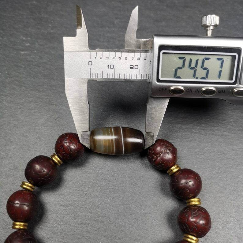 Wrist Mala, Bodhi Seed Beads Bracelet - Tibetan Buddhist mala beads, view 9