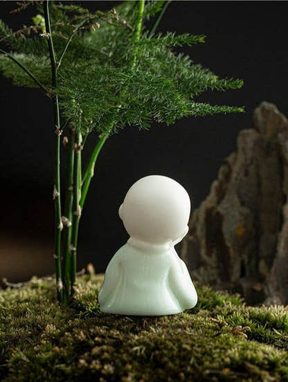 Ceramic Meditation Buddha Statue - Tibetan Buddhist statue, view 18