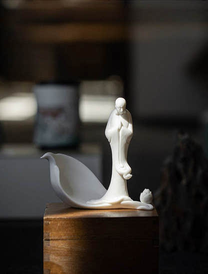 White Porcelain Buddha Statue - Tibetan Buddhist statue, view 13