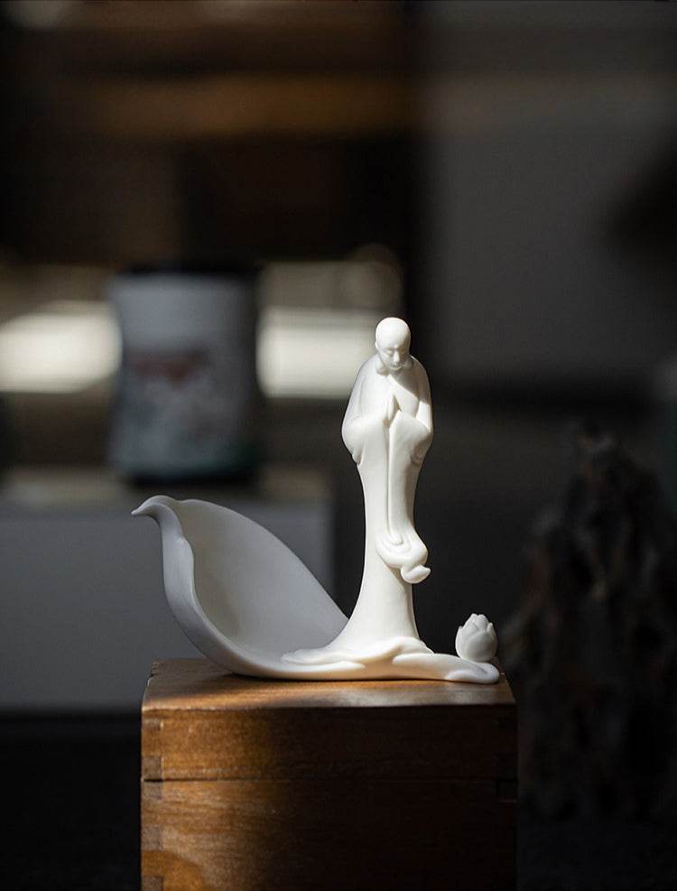 White Porcelain Buddha Statue - Tibetan Buddhist statue, view 13