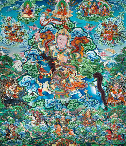 King Gesar - Tibetan thangka painting, view 9