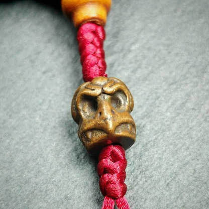 Mala Necklace,Old 8mm 108 Rudraksha Prayer Beads - Tibetan Buddhist mala beads, view 8