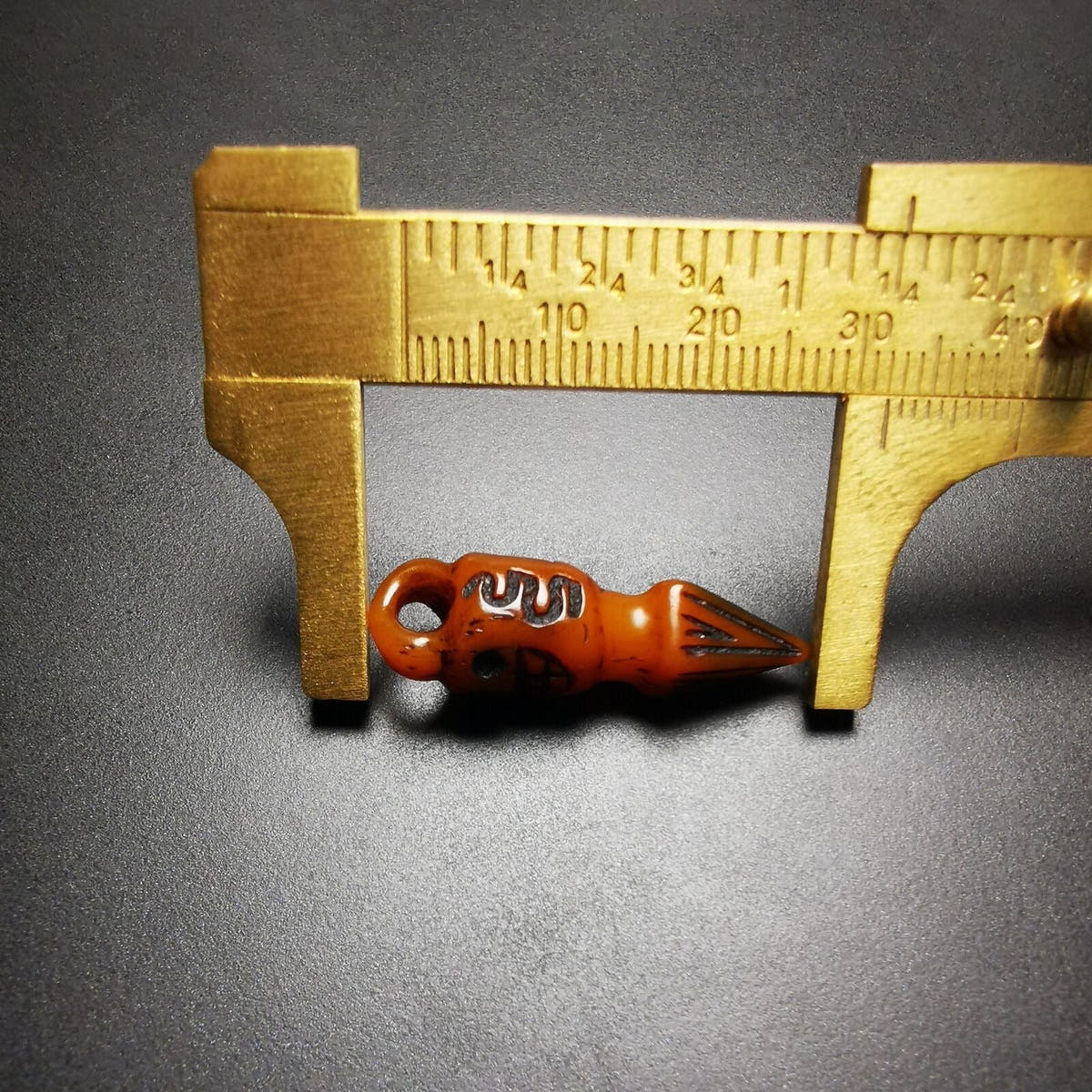Amulet,Yak Bone Phurba Pendant 1.22" - Tibetan Buddhist amulet, view 10