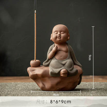 Purple Sand Buddha Statue Incense Holder - Tibetan Buddhist statue, view 11