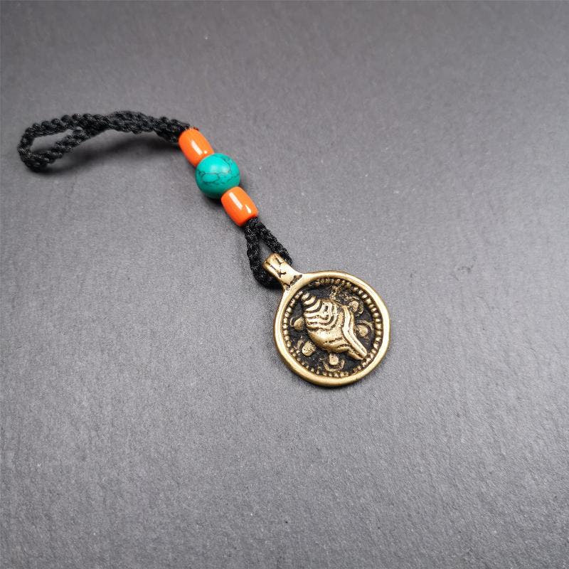 Conch Amulet 0.98" - Tibetan Buddhist amulet, view 6