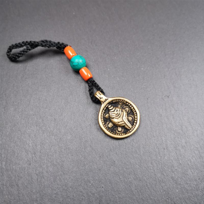 Conch Amulet 0.98" - Tibetan Buddhist amulet, view 6