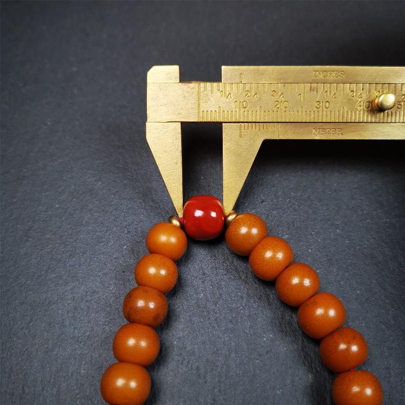 Corypha Linn Seed Bracelet Mala,0.4" - Tibetan Buddhist mala beads, view 7