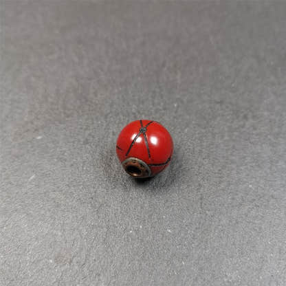 1 Pair of Tibetan Plastic Spacer Beads 0.6" - Tibetan Buddhist art, view 8