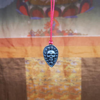 Skull Vajra Amulet 1.2" - Tibetan Buddhist amulet, view 9