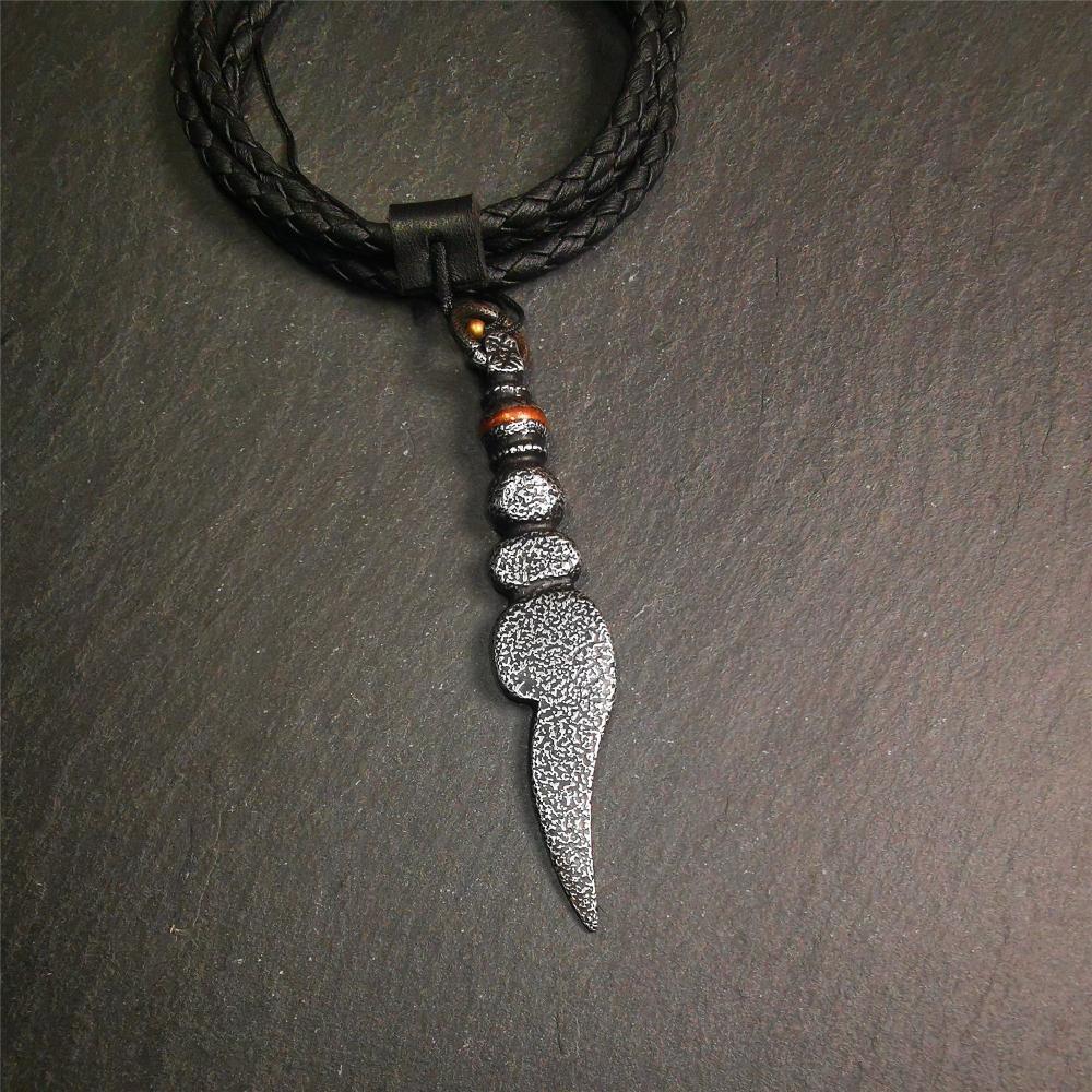 Conch Amulet 3.15" - Tibetan Buddhist amulet, view 4