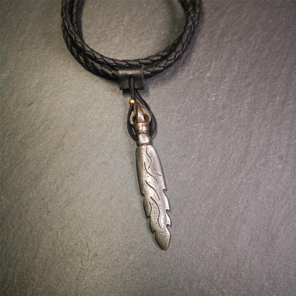 Manjusri Sword Amulet 2.8" - Tibetan Buddhist amulet, view 4