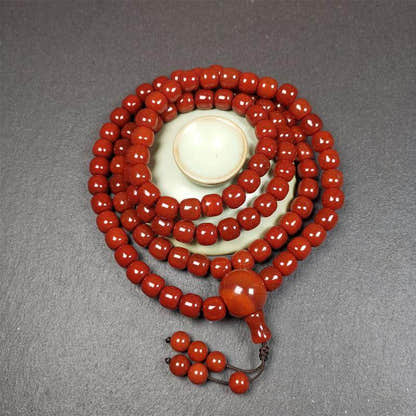 10mm Agate Mala,98cm - Tibetan Buddhist mala beads, view 4