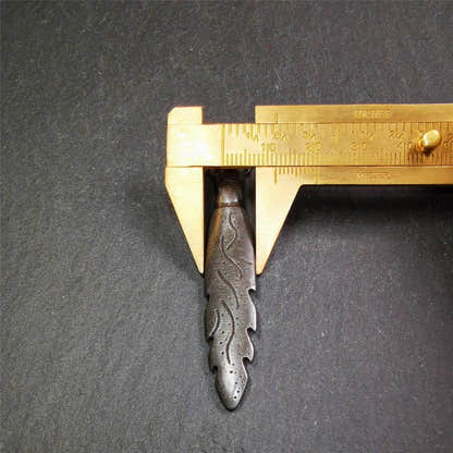 Manjusri Sword Amulet 2.8" - Tibetan Buddhist amulet, size reference