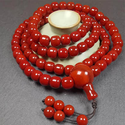 10mm Agate Mala,98cm - Tibetan Buddhist mala beads, view 5
