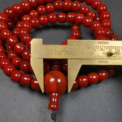 10mm Agate Mala,98cm - Tibetan Buddhist mala beads, view 10