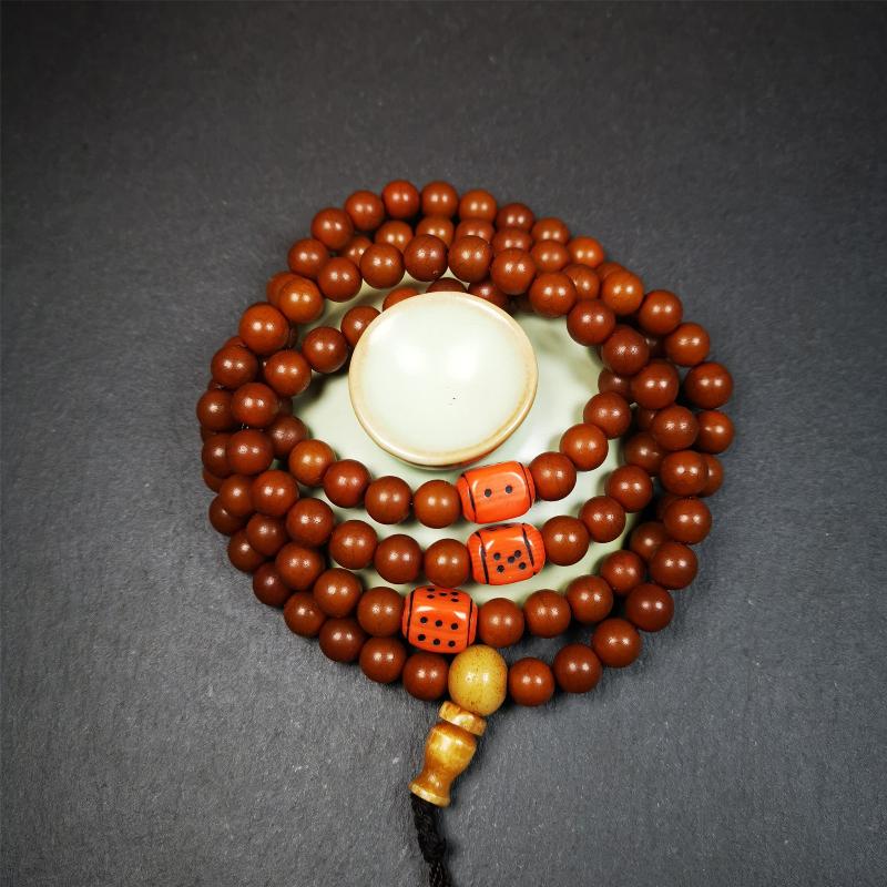Corypha Linn Seed Mala,0.32" - Tibetan Buddhist mala beads, view 7