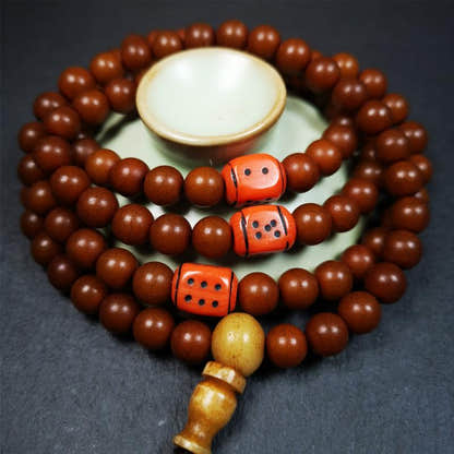 Corypha Linn Seed Mala,0.32" - Tibetan Buddhist mala beads, view 5