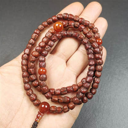 Cypress Seed Beads Mala,0.26" - Tibetan Buddhist mala beads, view 6