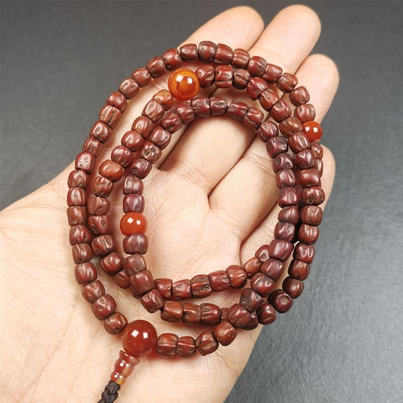 Cypress Seed Beads Mala,0.26" - Tibetan Buddhist mala beads, view 6