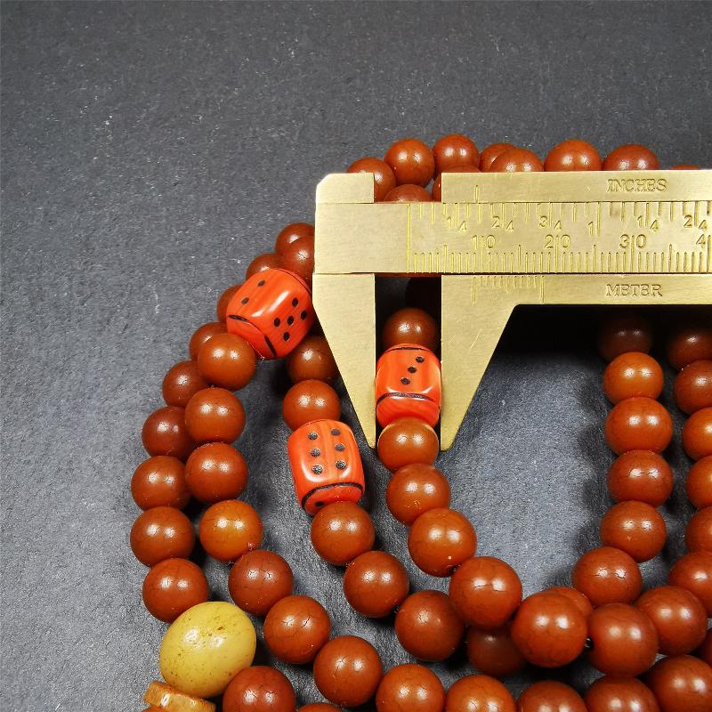 Corypha Linn Seed Mala,0.32" - Tibetan Buddhist mala beads, view 10