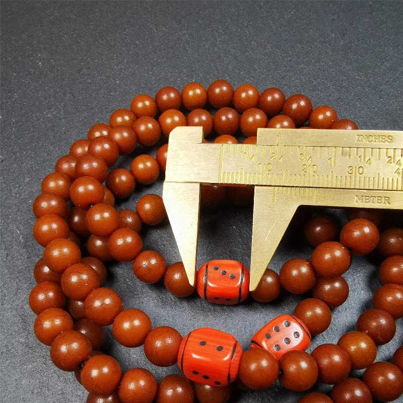Corypha Linn Seed Mala,0.32" - Tibetan Buddhist mala beads, view 11